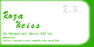 roza weiss business card